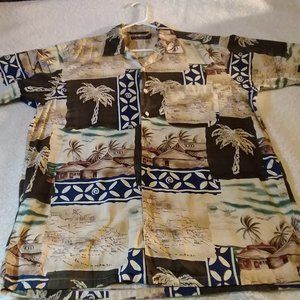 Nautica Vintage Hawaiian Dress Shirt / Men